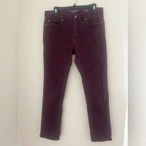 Banana Republic Traveler Pant Slim Fit Men’s Burgundy Jean Pants 32 x 32